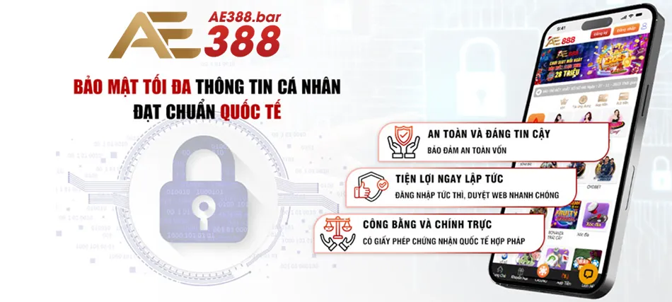 Cách nhà cái AE388 cam kết bảo mật thông tin của bạn như thế nào?