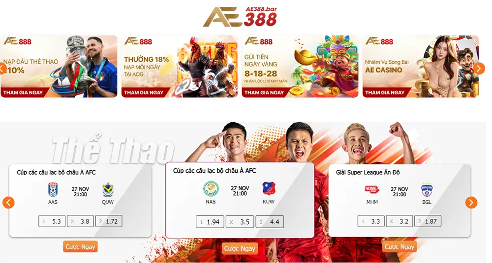 So sánh điều khoản AE388 với các nhà cái khác